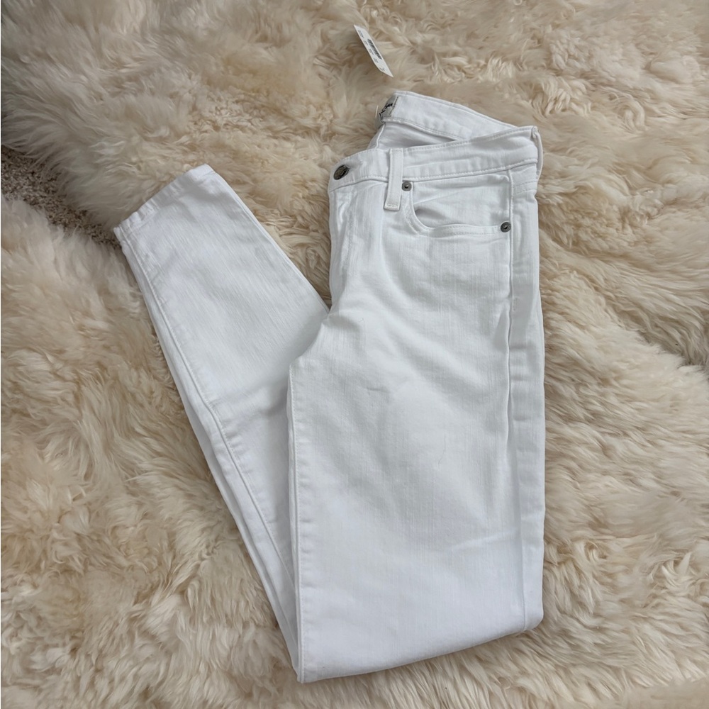nwt jcrew white 8” toothpick skinny jeans